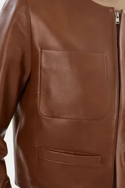 Outlet Linette Leather Jacket In All Outerwear