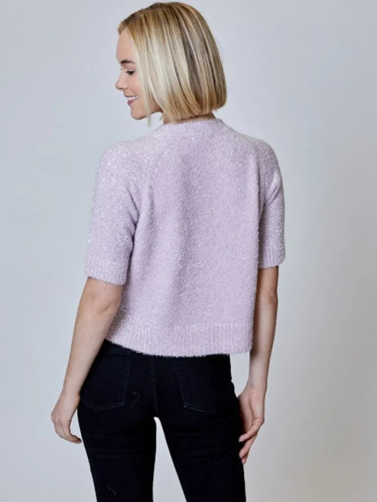 Online Lurex Button Down Sweater In Sweaters