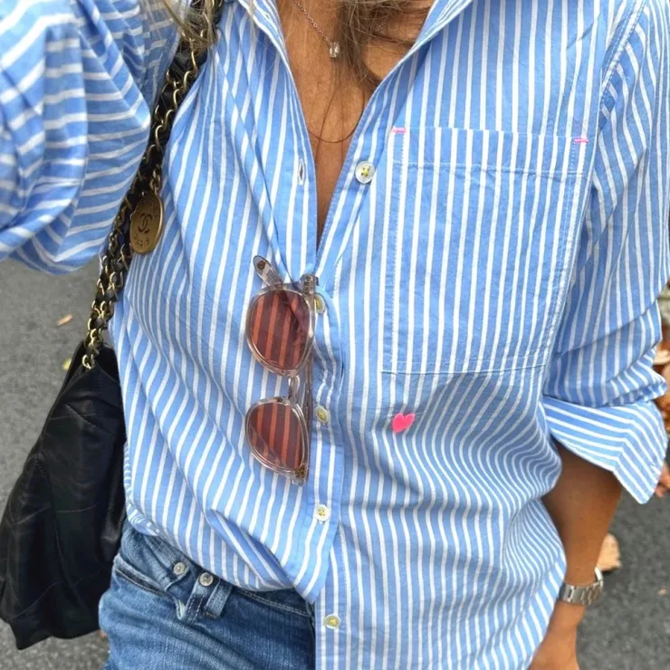 Sale Mia Shirt In /White Stripe Blouses