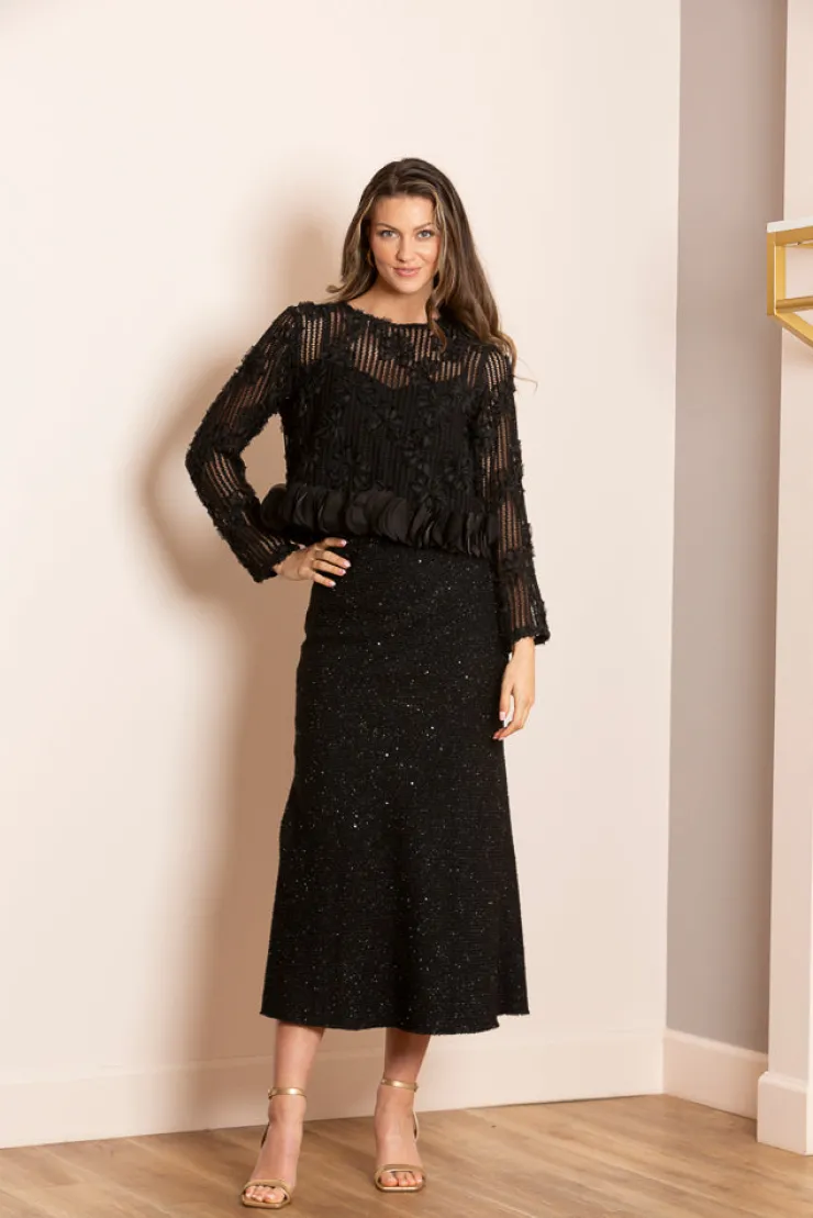 Fashion Michelle Lurex Trumpet Skirt In Special Occasion Dresses|Skirts