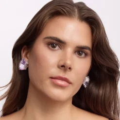 Clearance Micro Madeline Earring In Oilslick Rainbow Earrings