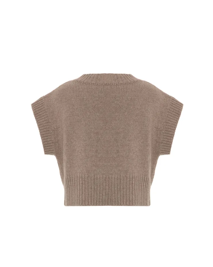 New Pallas Crop Vest In Sweaters|All Outerwear