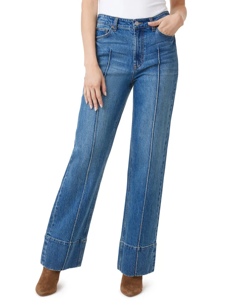 Discount Pintuck Pleat Straight Leg Jean In Pants|Denim