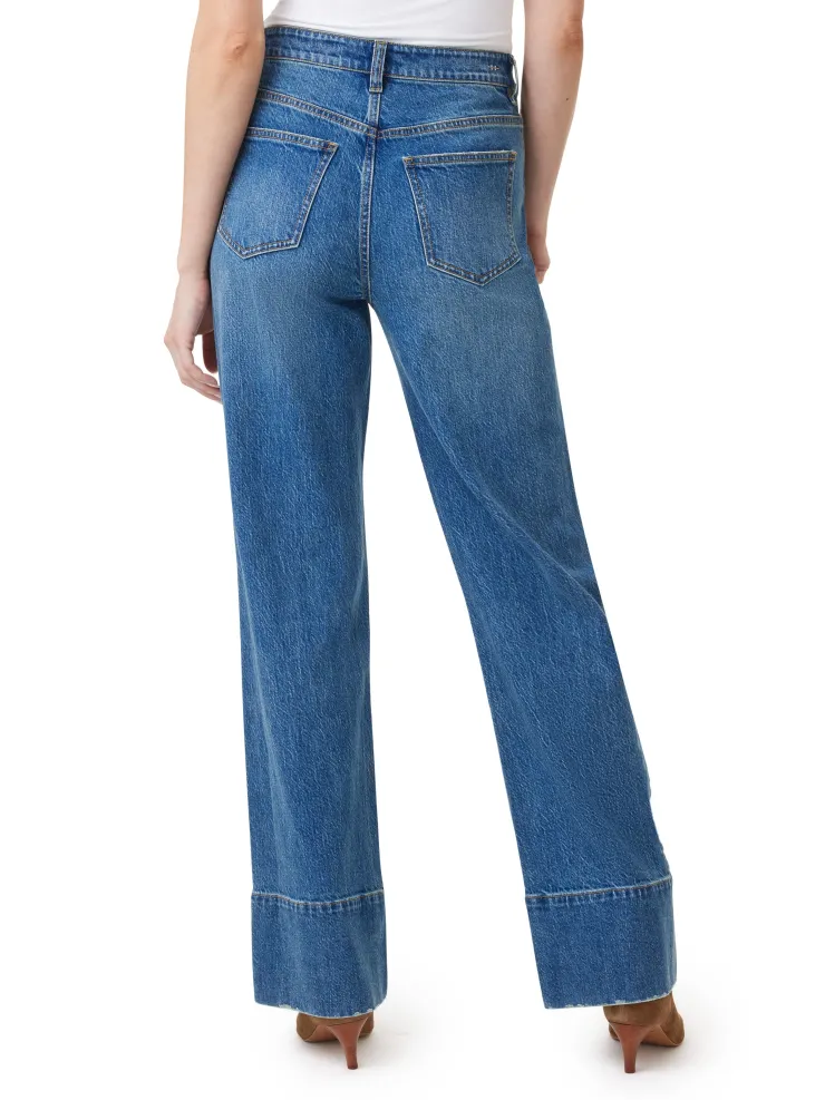 Discount Pintuck Pleat Straight Leg Jean In Pants|Denim