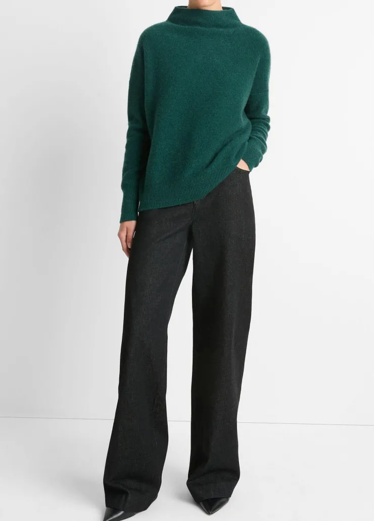 Outlet Plush Cashmere Funnel Neck Sweater In Sweaters|Shop All Matching Sets