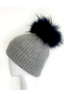 Hot Pom Hat In Grey And Hats