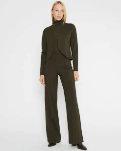 Discount Ponte Knit Straight Leg Pant In Pants