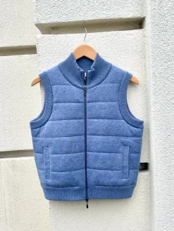 Sale Reversible Quilted Zip Vest In Sweaters|All Outerwear