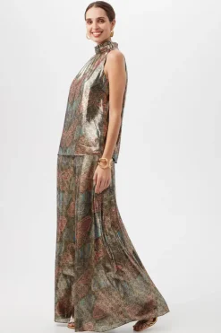 Best Rissa Butterfly Print Silk Top In Blouses