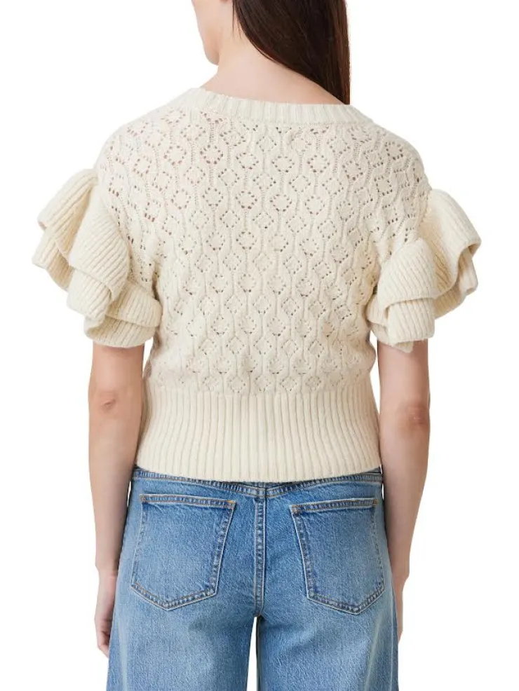 New Ruffle Sleeve Cardigan In Sweaters