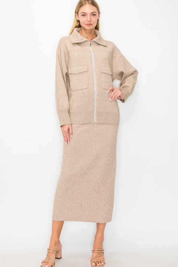 Clearance Salma Ribbed Knit Skirt In Skirts|Shop All Matching Sets