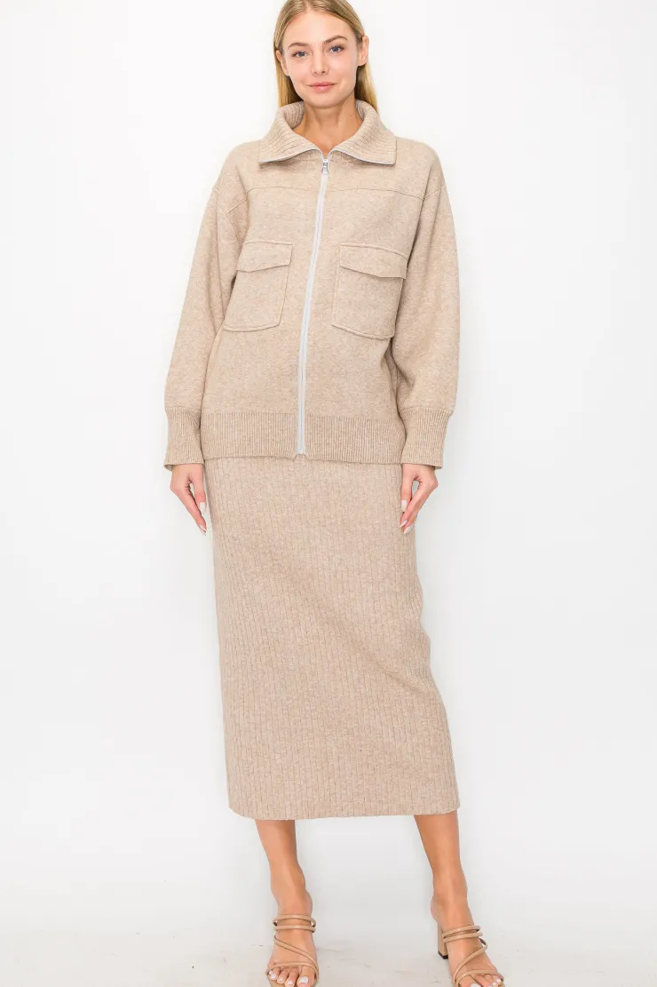 Clearance Salma Ribbed Knit Skirt In Skirts|Shop All Matching Sets