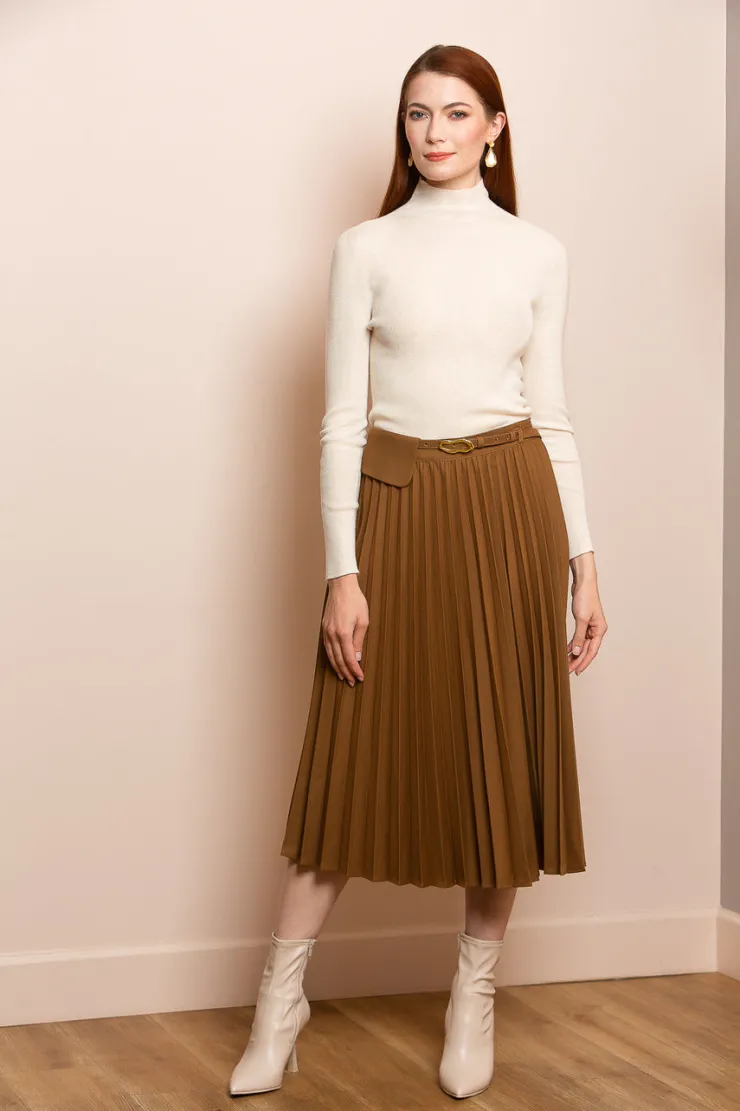 Fashion Seamless Merino Wool Blended Turtle Neck Sweater In Sweaters