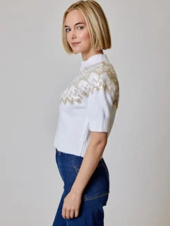 Best Sequin Fair Isle Sweater In Sweaters