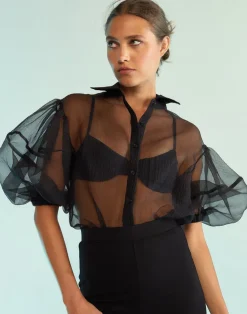 Outlet Sheer Bliss Organza Blouse In Blouses