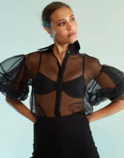 Outlet Sheer Bliss Organza Blouse In Blouses