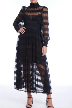 Discount Sheer Mock Neck Dress In *FINAL SALE* Special Occasion Dresses
