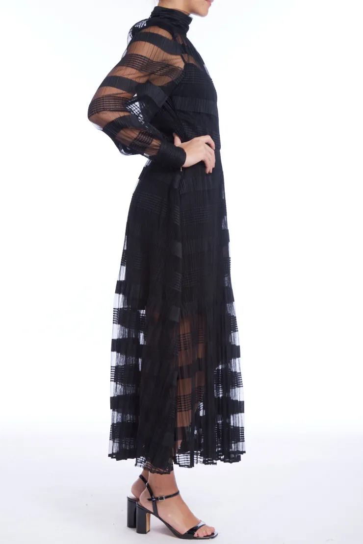 Discount Sheer Mock Neck Dress In *FINAL SALE* Special Occasion Dresses