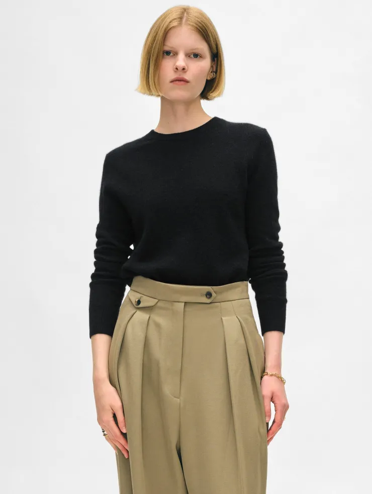 Sale Shrunken Crew Neck Sweater In Sweaters