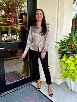 Sale Silk Long Sleeve Blouse In Blouses