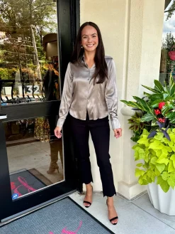 Sale Silk Long Sleeve Blouse In Blouses