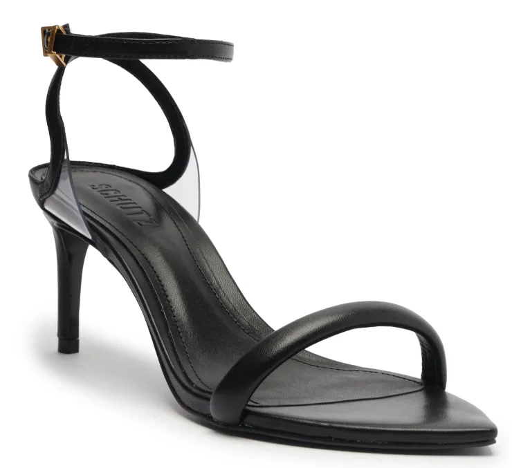 Discount Skye Leather & Vinyl Heeled Sandal In Special Occasion Dresses|Heels
