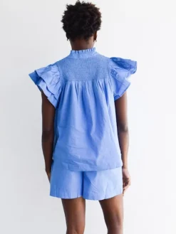 Outlet Smocked Flutter Sleeve Top In *FINAL SALE* Blouses