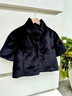 Online Standing Collar Faux Fur Bolero Jacket In Special Occasion Dresses|All Outerwear