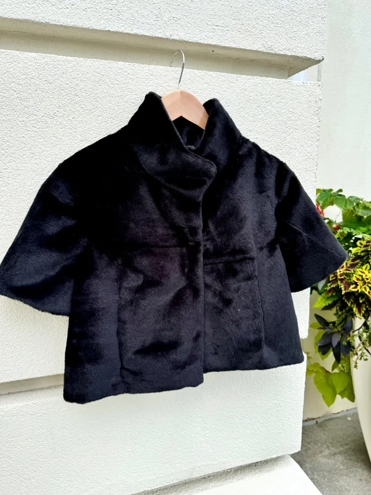 Online Standing Collar Faux Fur Bolero Jacket In Special Occasion Dresses|All Outerwear