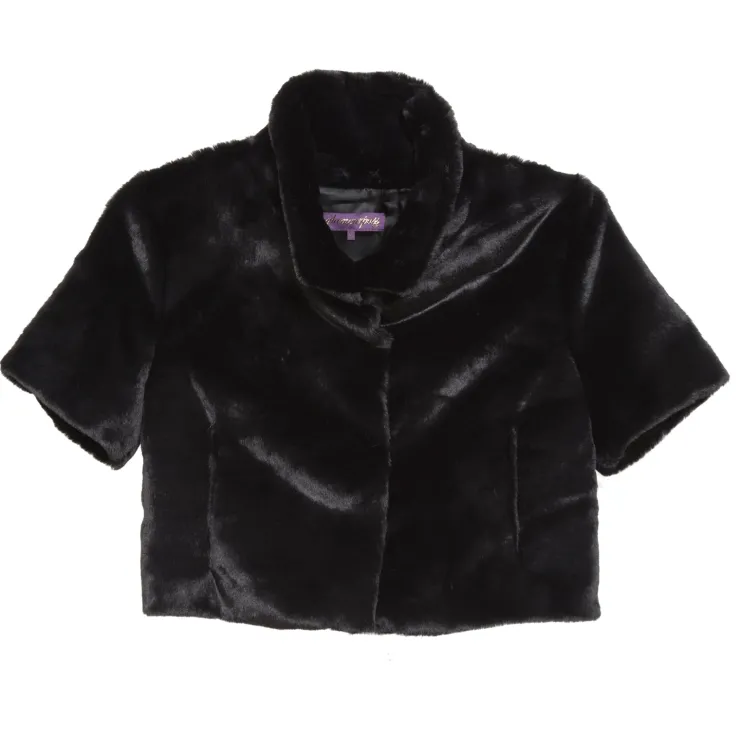 Online Standing Collar Faux Fur Bolero Jacket In Special Occasion Dresses|All Outerwear