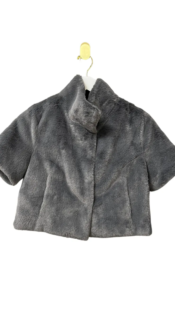 Best Standing Collar Faux Fur Bolero Jacket In All Outerwear