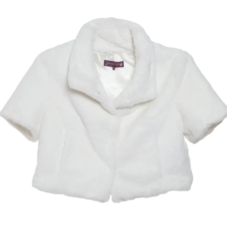 Fashion Standing Collar Faux Fur Bolero Jacket In Special Occasion Dresses|All Outerwear