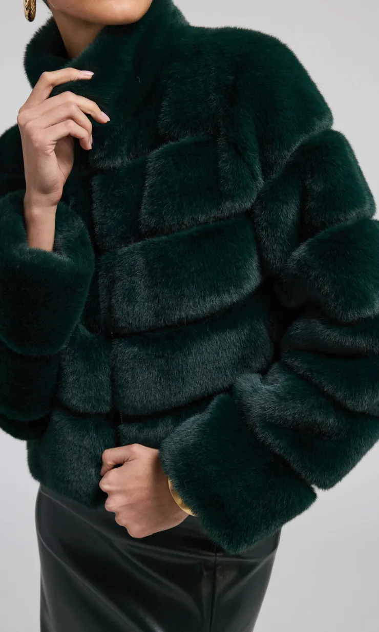New Tala Fur Bomber Jacket In All Outerwear