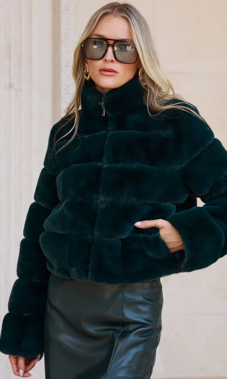 New Tala Fur Bomber Jacket In All Outerwear