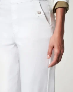 Hot Twill Cropped Wide Leg Pant In Bright Pants|Denim