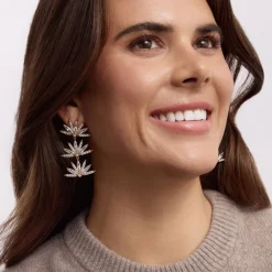 Hot Vesey Earrings In Gold Clear Earrings