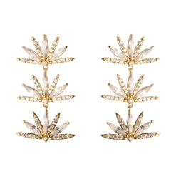 Hot Vesey Earrings In Gold Clear Earrings