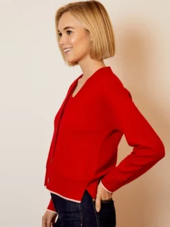 Hot V-Neck Cardigan In Sweaters
