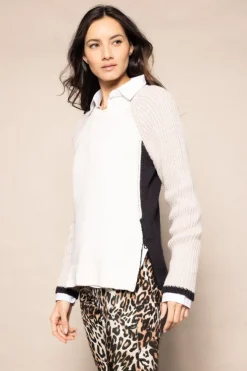 Clearance Zip Me Sweater In Combo Sweaters
